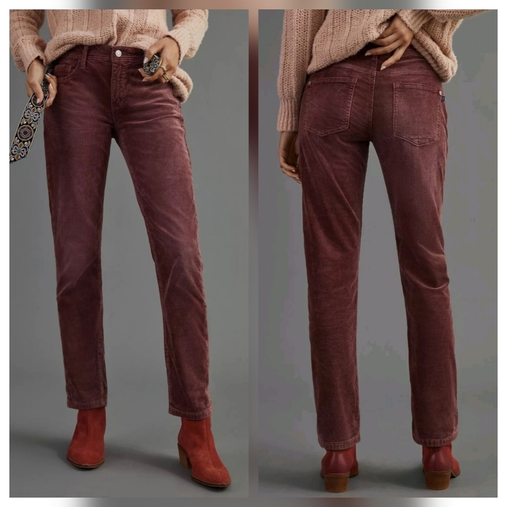 Anthropologie Pilcro Slim Boyfriend Crop Corduroy Pants